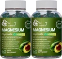 Magnezij Glycinate Gumies z Ashwagandha in CQ10 Calm Magnezium Complex L-Threonate Vegan Non-GMO 800mg Magnezijev Glycinate Gummy Dodatek - Pakiranje 2