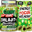 Čisti himalajski shilajit Gumies - visoka potenca zlata stopnja Resin - energijska okrepitev in imunske podpore za moške in ženske z Ashwagandha in Shatavari - 120 Gummy - Apple & Kiwi