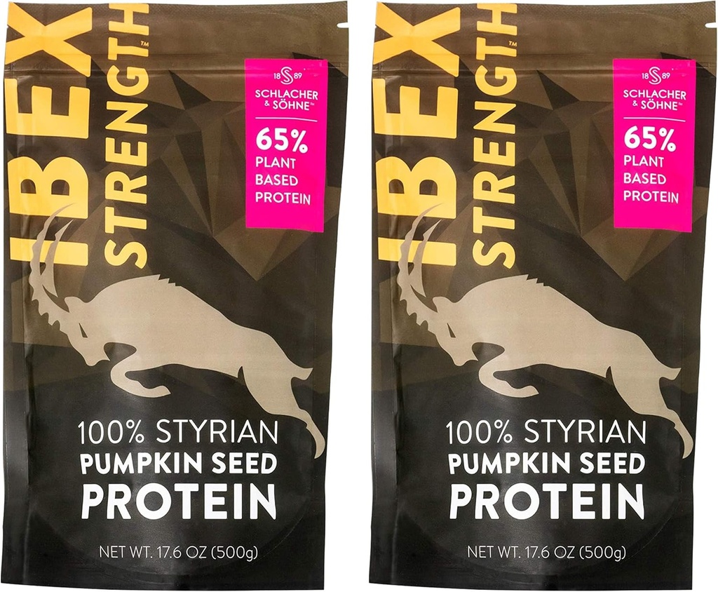 Schlacher & Söhne Štajerski Bučni semenski proteini v prahu: 100% Čisti, Rastlinski proteini, Ne GSO, Gluten Prosti, Vegan, Brez dodatkov, Boostov imunski sistem, Izboljša prebavljanje, Izdelano v Avstriji (2 Pack)