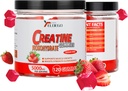 Kreatin Monohidrat Gumies 5000mg Sladkor Brez sladkorja za moške in ženske, z L-tavrin + vitamin B12 za mišično moč, mišice Graditelj, Energy Boost, Predworkout dodatek, Jagoda, 120 Število