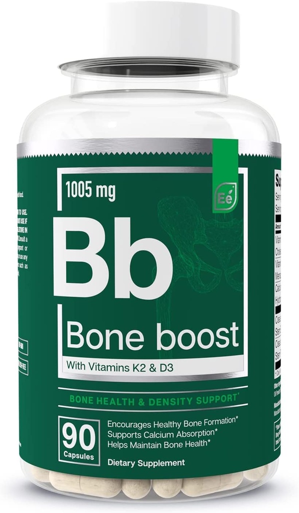 Essential Elements Boost Boost Bone Health Supplement - Podpora kosti in kalcij dodatek z vitaminom D 3, K2, Cissus Quadrangularis za kosti moč - 90 Kapsule (30 dnevna oskrba)