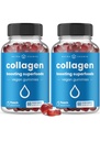 NutraChamps Colagen Booting Gummies, Colagen Booster Gummy za naravno kolagen proizvodnje, Vegan Pectin dopolnila Chews za ženske in moške, 60 Breskve Gummies (Pack z 2)