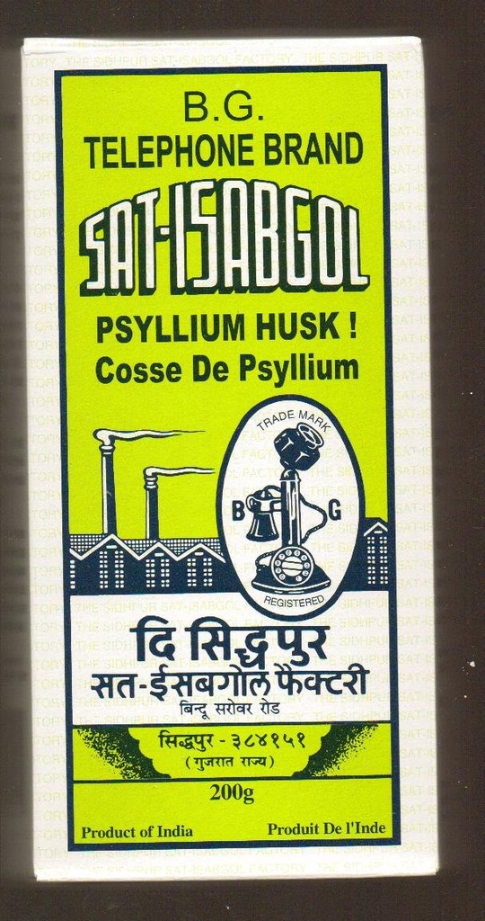 Telefonska znamka Psyllium Husk (satelit Isabgol) 200 Gram