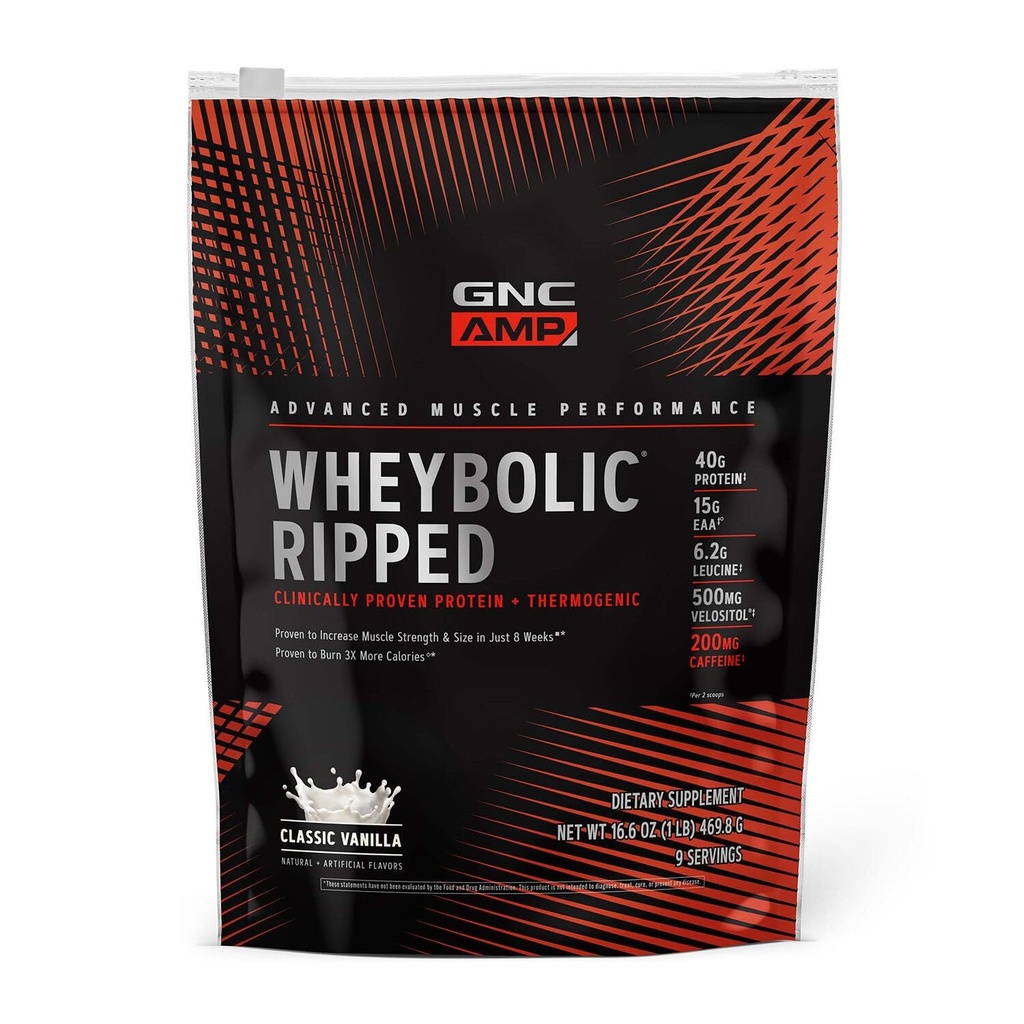 GNC AMP Wheybolic Ripped - Classic Vanilla (9 strežbe)