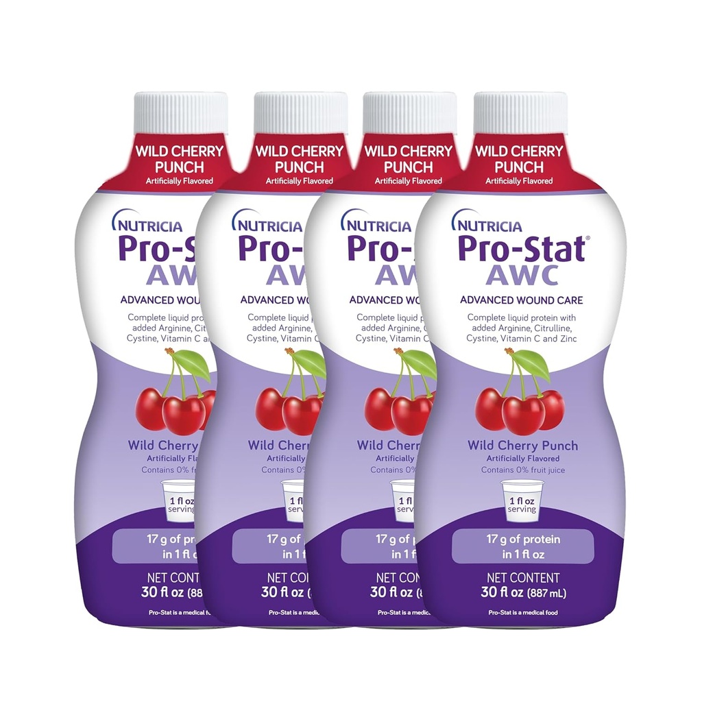 Pro-Stat Advanced Wound Care (AWC), Koncentrirana hrana s tekočimi beljakovinami - aroma divje češnje, 30 Fl Oz steklenička (primer 4)