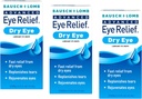 Bausch + Lomb Advanced Eye Relief, maziva kapljice za oči za suhe oči, vlažilna in pomirjujoča, Odporne solze za hitro lajšanje, 0,5 Fl Oz