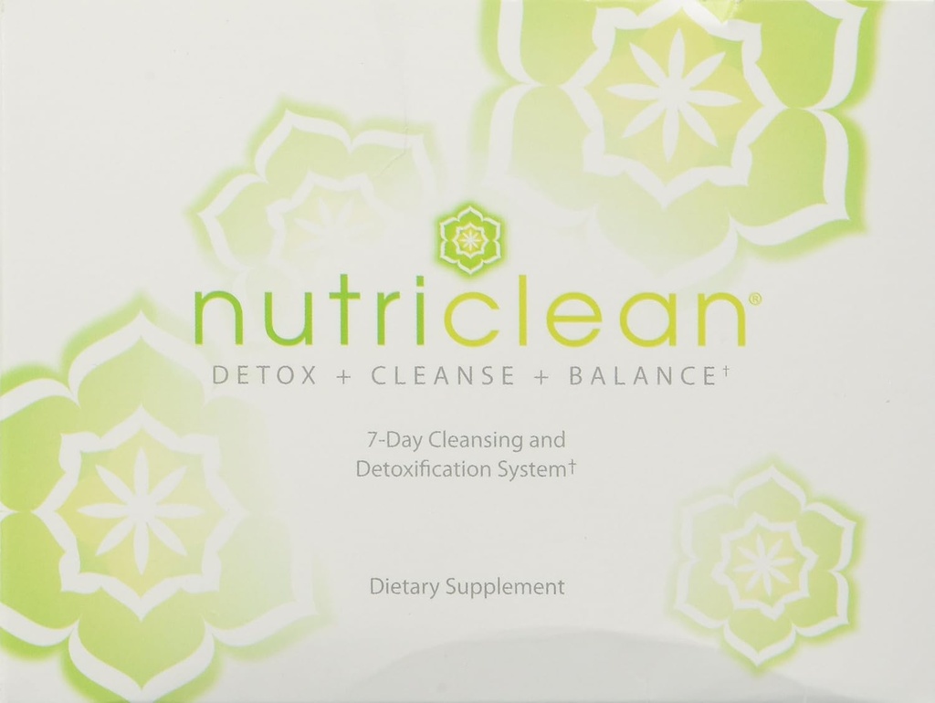 NutriClean 7 Day Cleaning System with Stevia: Probiotik za digestivno zdravje, Imunska podpora, Fiber, Magnezij in zeliščna mešanica (7 Serving, Gluten-free)