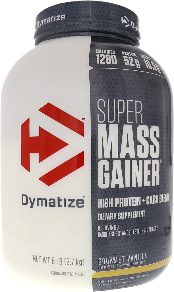 Dymatize Super Mass Gainer, Gourmet Vanilla, 6 funtov
