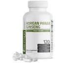 Bronson Korean Panax Ginseng podpira energijo, vzdržljivost in vitalnost + spomin in duševno zmogljivost, 120 kapsul