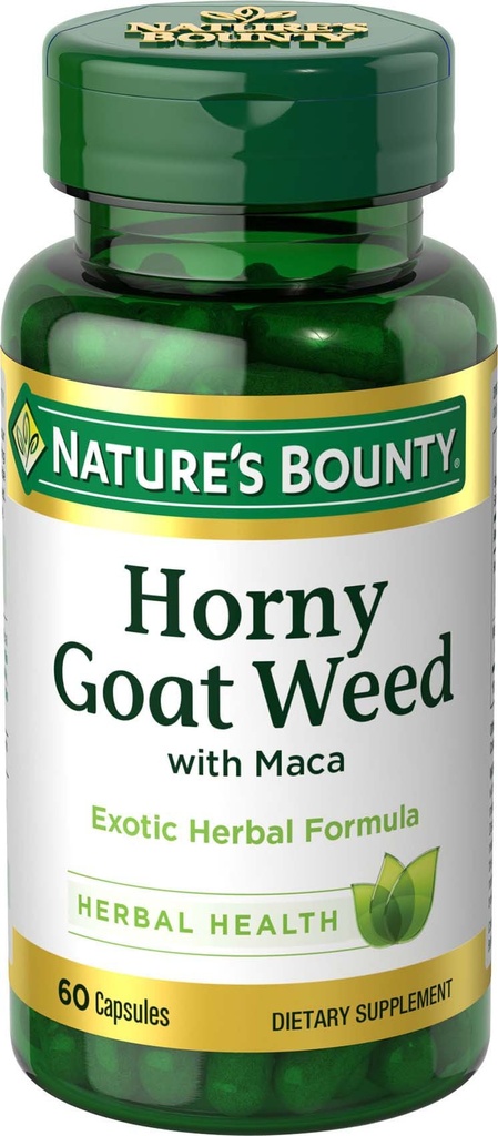 Bounty Horny Kozel narave z Maca, zeliščni dodatek, 60 kapsul