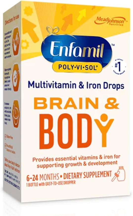 Enfamil poli-Vi-sol multivitaminske dodatne kapljice z železom 50 ml (Packaging May Vary)