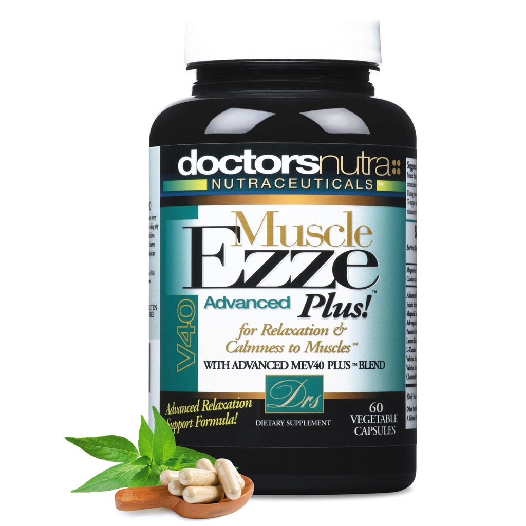 Mišična Ezze Plus - dan ali noč Uporaba Naravni relaksant - Gluten-free - 60 Veg. kapsule