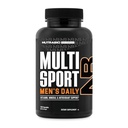 NutraBio Multisport za moške - Moški MultiVitamin - 33 Vitamini, Minerali, Mikrohranila - bogato z antioksidanti - Podpira Vrhunska atletska zmogljivost, energija, Presnova (120 Zelenjavne kapsule)