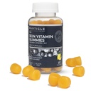 Delci kože Vitamin Gumies, Gluten brezplačno Dnevni dodatek za zdravo podporo kože, Moški dodatek izdelan z vitaminom C, kolagen, Biotin & cink, limonina aroma, 60 Gumies, 1 mesec dobave