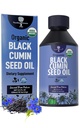Organic Black Cumin Seme Oil-USDA-Cold stisnjena –do 6X Strower Thymokinon- Pure Nigella Sativa Cumin Semena - Premium dodatek za imuno podporo, antioksidant, pomiritev, kožo in lase (8.5 oz)