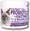 Skupaj DigestTM Feline probiotiki in encimi, Vse-naravni prebavni sistem Prehranska dopolnila Formula za mačke (120 Serving)