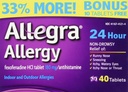 Allegra Alergy 40 tablete (Bonus Pack - 33% več) 24 urna zaščita - nezadrgo