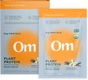 Om Master Mešanica Vegan Protein Powder, Vanilla, 21g rastlinskih beljakovin - Ekološka goba dodatek z 10 gob kompleks, Ashwagandha, BCAA in vitamin B12 - eno servo (10 štetje)