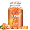Curcumin Kurkumin Gummies – ekstra moč 2000mg 8:1 Ekstrakt Kurkuma dodatek Gummies s črnim poprom & Ginger – Vegan non-GMO skupno podporo žvečenje – Breskova aroma, 60 Count