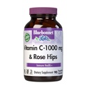 Bluebonnet Nutrition Vitamin C-1000 mg Plus Rose HIPS Zelenjavne kapule, za imuno zdravje, za zaščito proti oksidantom, brez soje, brez glutena, brez glutena, brez GMO, Košir, Brez mleka, Vegan, 90 Število