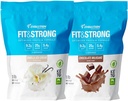 Evolution Advance Nutrition Fit & Strong - Pure Whey Protein Powder with BCAA, Natural Flavor – 2 funta (Vanilla) + Fit & Strong- Pure Whey Protein Powder with BCAA – 2 funta (Chocolate)