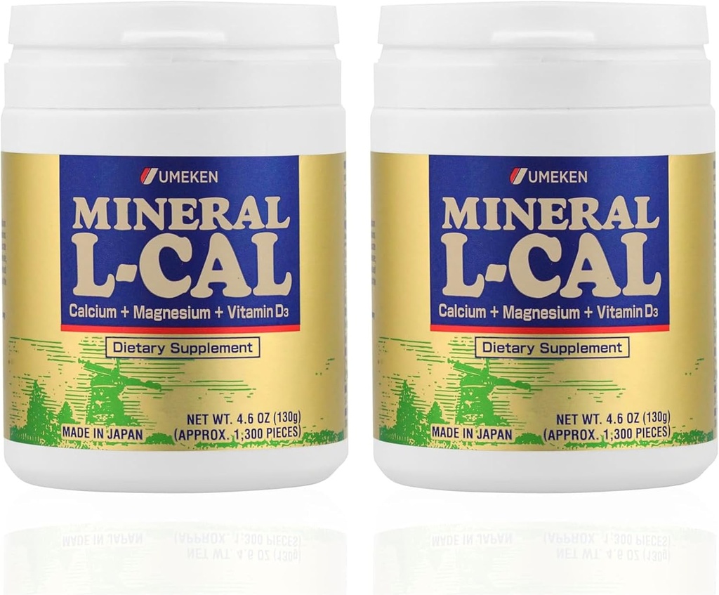 Mineralni L-Cal kalcij z vitaminom D3, 4 Mesec dobave, voda topljiva kroglica Format z magnezijem in minerali, hitro absorbira kalcij magnezij D3 dodatek, 1300 kroglice na steklenico, 130g vsak, pakiranje 2