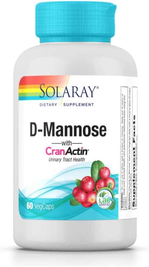 Solaray D-manoza s CranActin - 60 vegetarijanskih kapsul