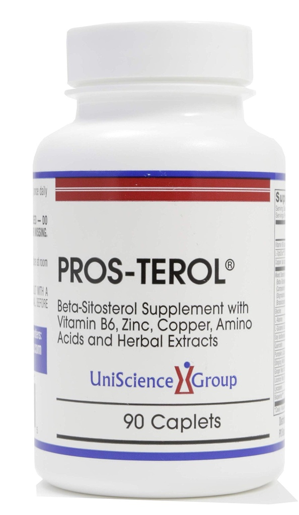 Pros-TEROL, Relief prostate z 900 mg Rastlinski steroli z bučnim semenom, Stinging Nettle Root, Ginger Root, Licorice Root Extracts 90 Kapleti