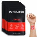 Pure Patch® Energy Patch – Botanično-navdihnjeni topični obliž s kofeinom, aminokislinami in elektrolitsko mešanico – nezaužitna oblika – 30 obližev