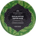 Svasthya Body & Mind Eucalyptus Vapor Rub - odpre nosne prehode & vlaži kožo, kašelj, zamašen nos & Congestion Relief, Olive Oil, Beeswax, Lavender, Rosemary - Made in The ZDA, 2oz