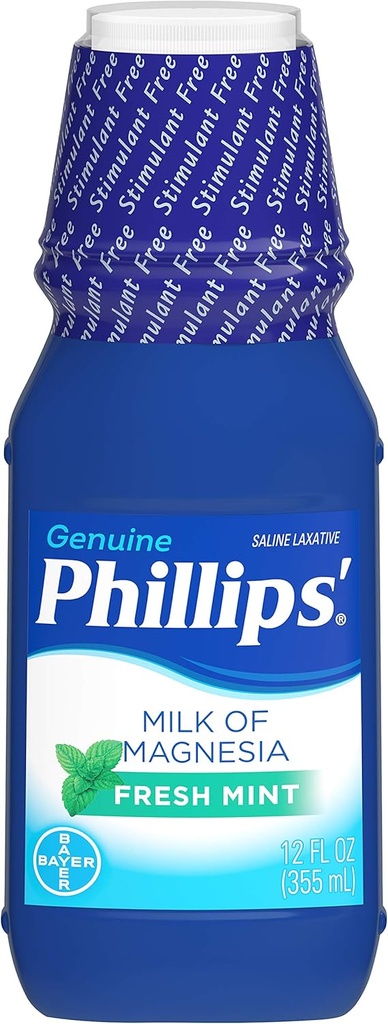 Phillipsovo mleko Magnesia Laxative, sveža metina, 12 Fl Oz (paket z 2)