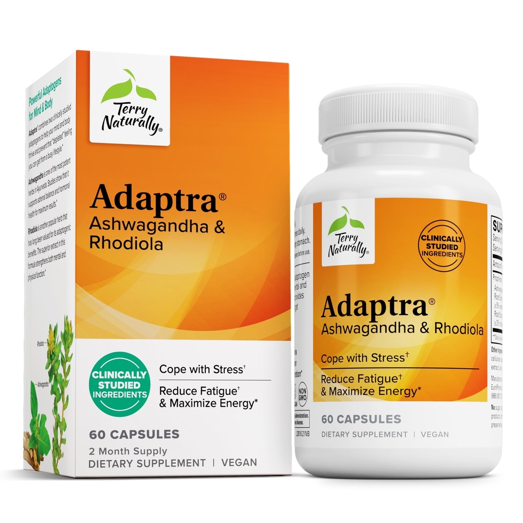 Terry Seveda Adadra - dodatek za podporo Nadledvično zdravje - Ashwagandha dodatek z Rhodiola Rosea Extract - Zeliščni dodatek za podporo energije in koncentracije - 60 kapsul