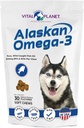 Vital Planet - Aljaski Omega-3 Mehki žveči za pse, Divji Aljaski ribje olje – 30 Hickory Okusni mehki žveči