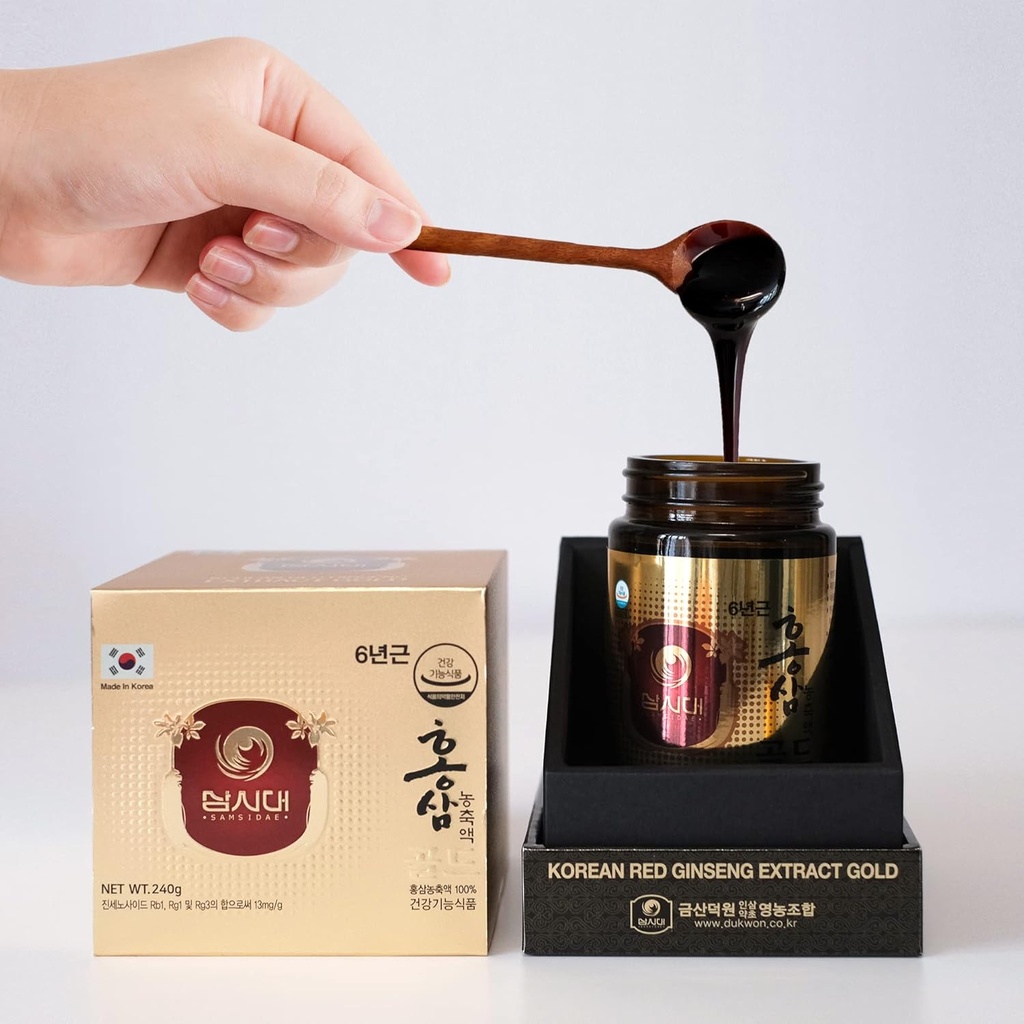 SAMSIDAE korejska rdeča ginseng ekstrakt zlata 240g 6 Let (13mg/g), 100% korejska rdeča ginseng ekstrakt - povečanje imunitete in spodbujanje izboljšanje imunitete, duševne zmogljivosti, Stamina, energetsko zdravje