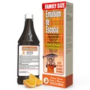 EMULSION DE ESCOCIA Trska Jetrno olje, prehranska dopolnila, vitamini A, B1, D in E, Podpora imunskega sistema, Orange Flavor (15.3 Fl Oz/Pack z 1)