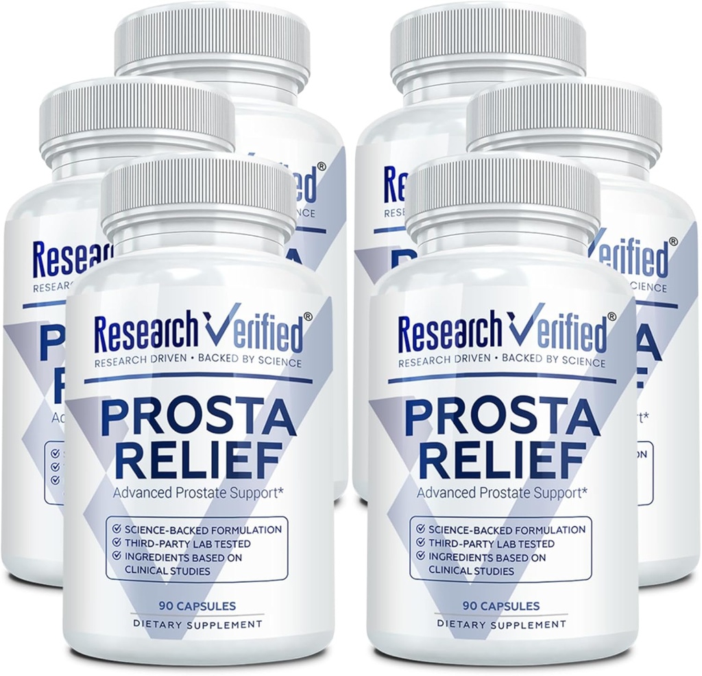 Raziskave Preverjena Prosta Relief - žaga Palmetto in Bioperine - Prostat zdravje, Bladder & urinarno zdravje, pogon in zmogljivost - Čisto naravno, 90 Kapsule (Pack of 6)