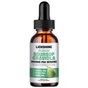1 Pakiranja 3000MG Soursop Graviola Tekoča kapljica za podporo celic in regeneracijo, lmmune, Gut, Antioksidant, Mood, Sprostitev, Jetra in spanje Zzz - Soursop Graviola List Extract, Sea Moss, Kurkuma - 2Fl Oz