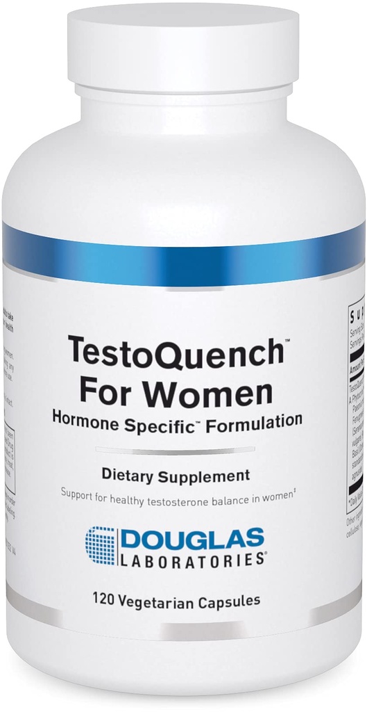 Douglas Laboratories TestoQuench za ženske - spomin, kožo, las in srce zdravje dodatek* - Z žago Palmetto, Sveti Basil & Fennel Seme - 120 Vegetarijanske kapsule