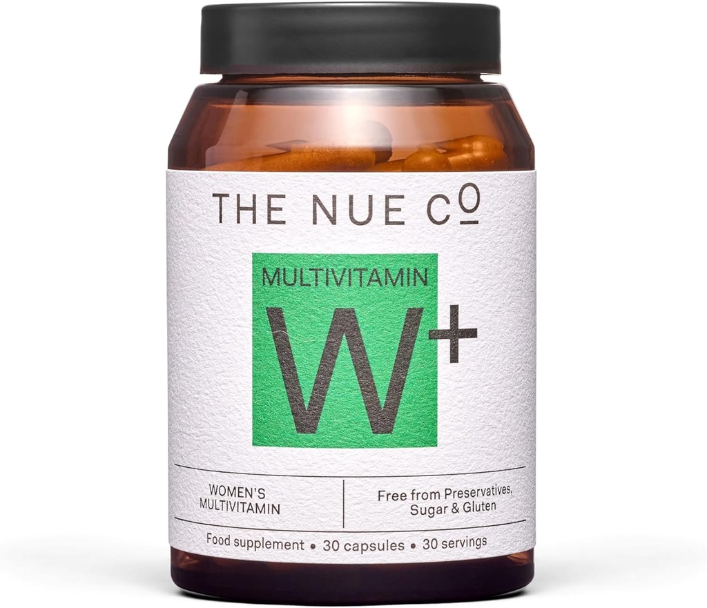 Nue Co. Ženske MULTIVITAMIN dopolnjuje energijo, imuniteto, Fokus, Vegan, Gluten brezplačno, 30 kapsul