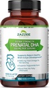 Zazzee Extra Strength Prenatal DHA 500 mg, 180 Enteric Coated Softgels, 1000 mg Omega 3's, 1000 UI Vitamin D3, Burp Free, Brez ribjega pookusa, Superior Triglicerid oblika, Prečiščeno globokomorsko ribje olje