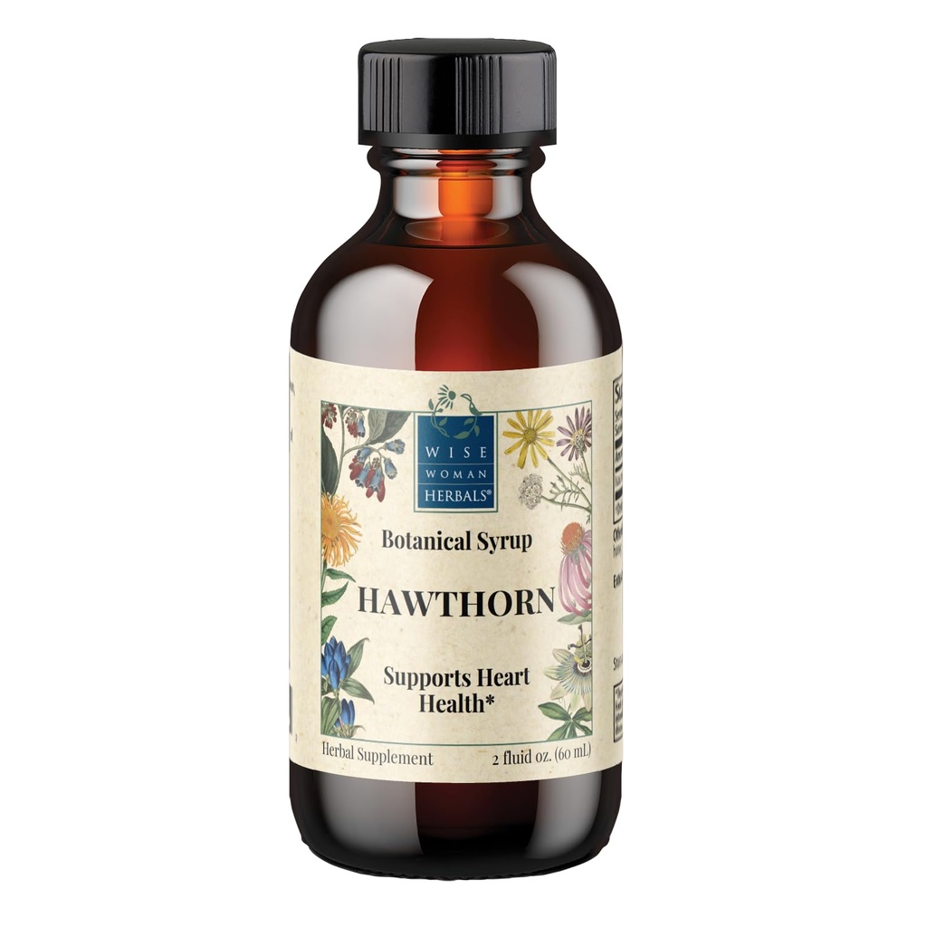 Wise Woman Zelišča Hawthorn Berry Solid Extract 4:1, Alkohol brez dodatne moči, spodbuja zdravo cirkulacijo, antioksidant zaščito, zeliščni kardiovaskularni podporo, 2 Fl Oz