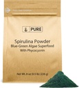 PURE IZVORNE SESTAVINE Spirulina prašek (8oz) Rastlinsko osnovani popolni proteini, ne-GMO
