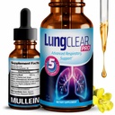 Podporne kapljice za pljuča z izvlečkom listov Wild Mullein za pljuča in pomoč za sluz - 2 Fl oz