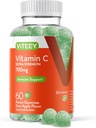 Viteey žvečljivi vitamin C Gumiji za odrasle - 700mg ekstra moč imunske podpore - Vegan, Gluten brezplačno - 60 Count