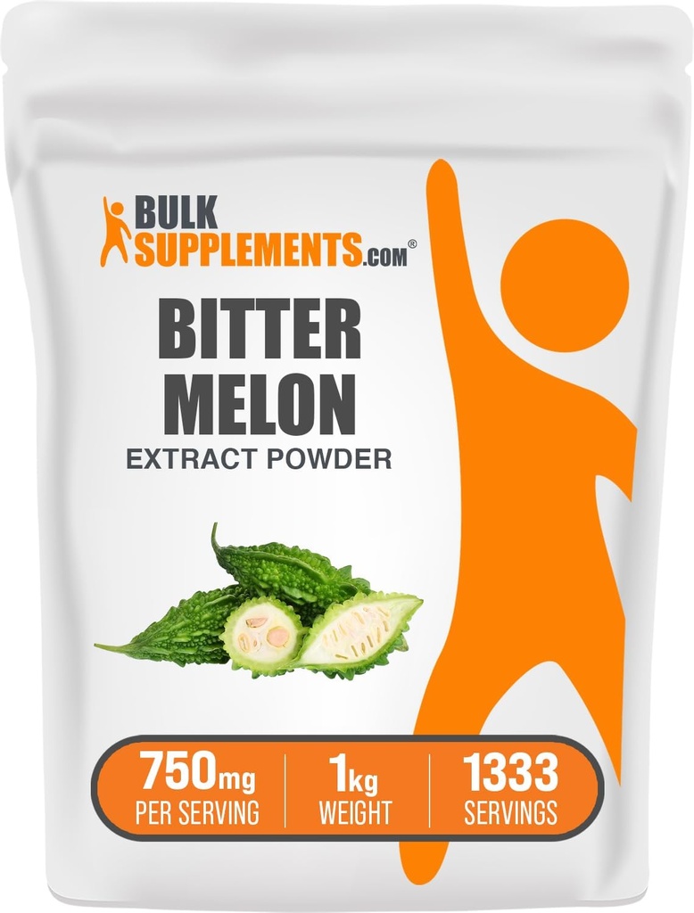 BulkSupplements.com Bitter Melon Extract Prašek - Bitter Melon dodatek, Bitter Gourd Extract - Zeliščni dodatek, Gluten Free, 750mg na Serving, 1kg (2,2 lbs) (Pack of 1)