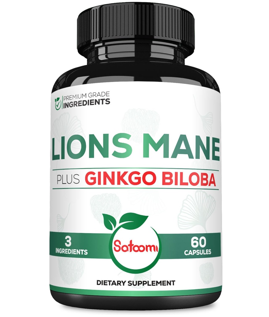 Levi Mane z Ginkgo Biloba dopolnilo - 60 Kapsule - Dodatna moč za nemirni um, zdravje možganov, imunski sistem & fokus - Gluten-free, Non-GMO