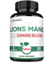 Levi Mane z Ginkgo Biloba dopolnilo - 60 Kapsule - Dodatna moč za nemirni um, zdravje možganov, imunski sistem & fokus - Gluten-free, Non-GMO