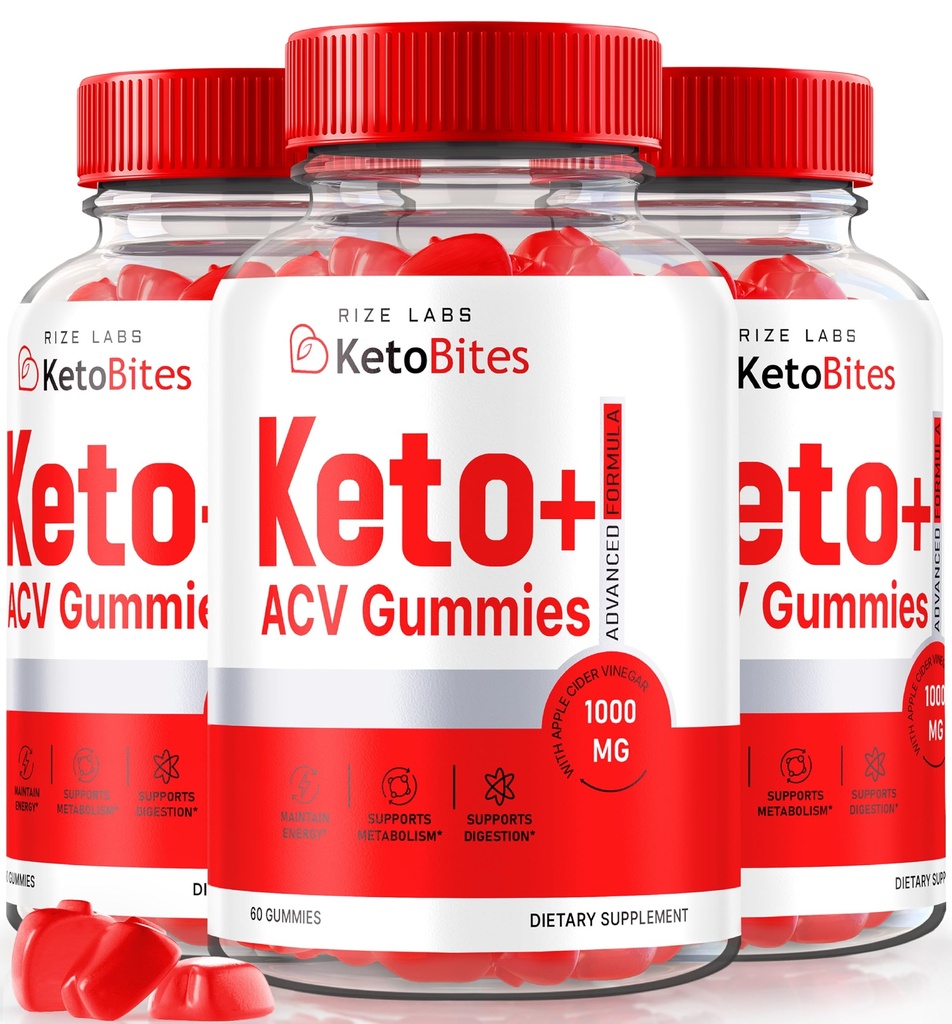 Rize laboratoriji - Keto Bites ACV Gummies za napredno hujšanje, vse naravne Apple Cider Vinegar dodatek (180 Gummies)