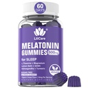 Melatonin Gummies 10mg 20mg za odrasle, dodatna moč z L-teanin, Ashwagandha, Magnezij, Kurkuma, GABA, Lemon Balm in Kamilica za podporo zdravju Cirkadian Rithm, Vegan Grozdni okus