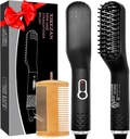 Brada Ravnalnik za moške,Premium ogrevana Brada Brush w/Anti-scald Feature,Beard Ravnanje Comb,Unique Očetov dan Rojstni dan Valentinovo Darila za moške mu oče Boyfriend božične nogavice polnilci